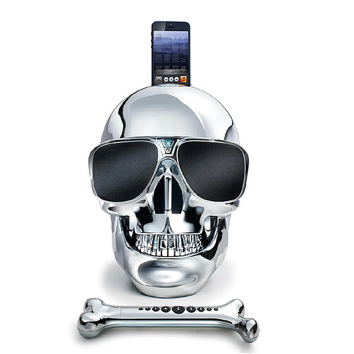 Jarre Aeroskull HD+ Station d'accueil/haut-parleur Bluetooth - Argent chromé - Silver