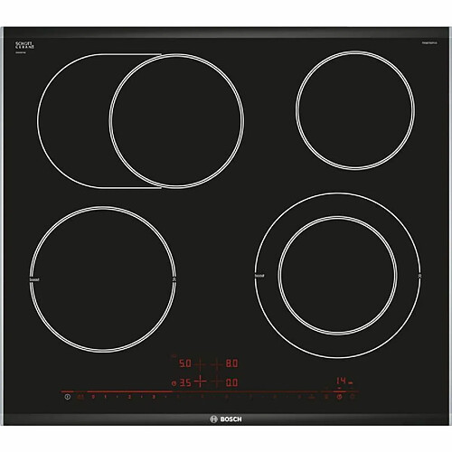 Bosch pkn675dp1d série 8 Champs de cuisson encastrable électrique//60,6 cm/Verre Céramique