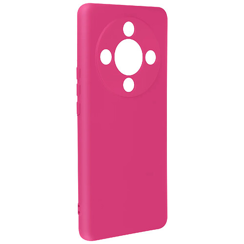 Avizar Coque pour Honor Magic 6 Lite 5G Semi-rigide Soft-touch Anti-traces Fuchsia