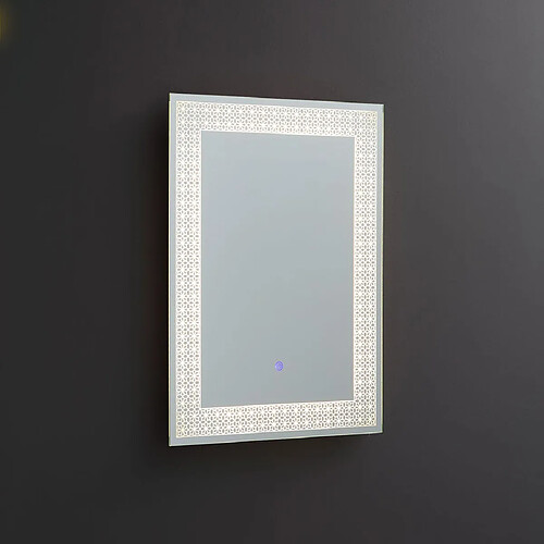 Kiamami Valentina MIROIR RECTANGULAIRE 50X70 AVEC DÉCORATION LUMINEUSE À LEDS