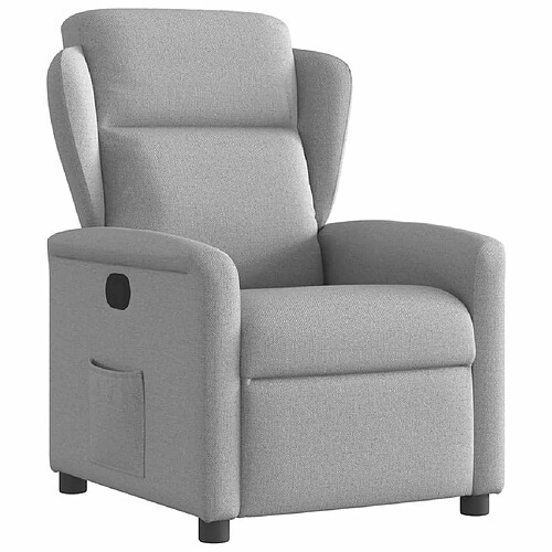 vidaXL Fauteuil inclinable gris nuage tissu