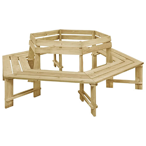 Helloshop26 Banc de jardin meuble de patio d'extérieur terrasse 240 x 240 x 87 cm bois de pin imprégné 02_0011306