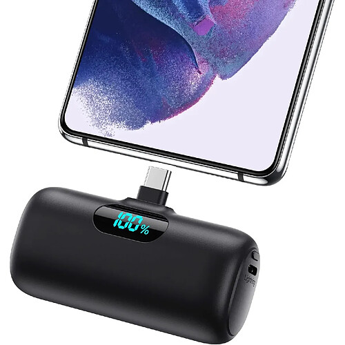 SANAG Batterie Externe Usb C 5000Mah, 15W 3.0A Charge Rapide Chargeur Portable Mini Power Bank Avec Écran Lcd Compatible Avec Iphone 15/15Pro Samsung S23,S22/Note/Huawei/Moto/Lg/Pixel,Usb C Phones Etc