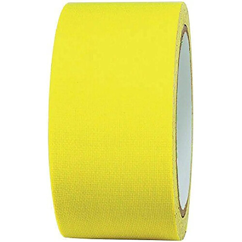 Ruban adhésif tissé 80FL5025EC TOOLCRAFT 80FL5025EC jaune fluorescent (L x l) 25 m x 50 mm adhésif thermofusible 1 roule