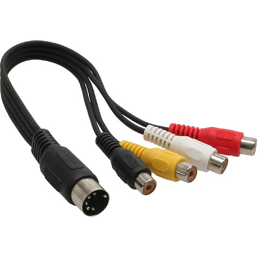 InLine 5-Pin - RCA (Cinch) 0.2m noir (89230)