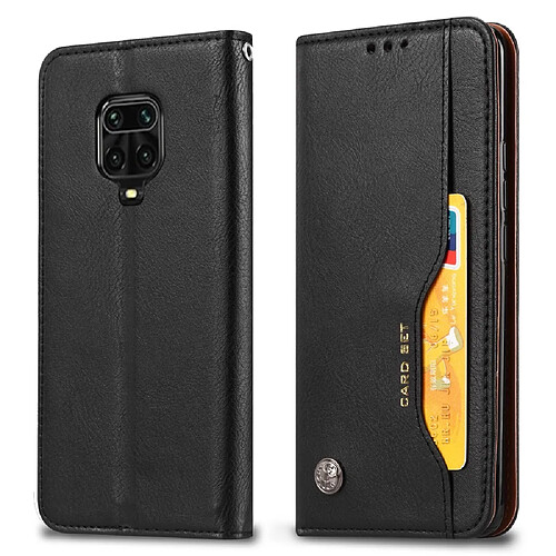 Etui en PU auto-absorbé cool noir pour votre Xiaomi Redmi Note 9 Pro/Note 9 Pro Max/Note 9S