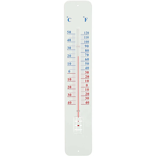 World Of Weather Thermomètre extérieur sur plaque métal 45cm.