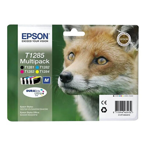 EPSON T1285 cartouche d encre noir et tricolore capacité‚ standard 5.9ml and 3 x