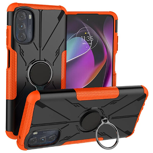 Coque en TPU antichoc, airbags à quatre coins avec béquille pour votre Motorola Moto G (2022) 5G - orange