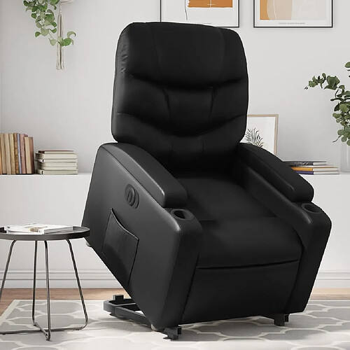 vidaXL Fauteuil inclinable électrique noir similicuir