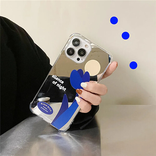 GUPBOO Étui pour iPhone11ProMax Tulip Phone Case Klein Bleu Miroir