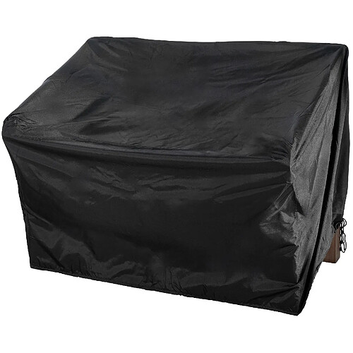 Decoshop26 Housse de protection bâche couverture pour banc de jardin de 120 cm en tissu noir 10_0002919