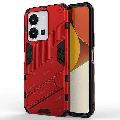 Coque en TPU anti-rayures avec béquille pour Vivo Y35 4G (2022) - rouge