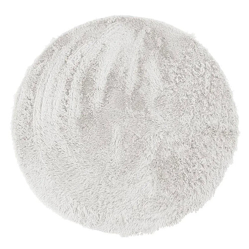 Thedecofactory NEO YOGA - Tapis lavable à base fine et souple extra doux blanc diam.120