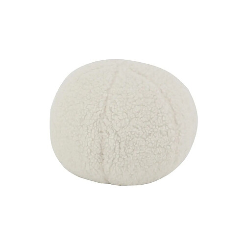 Aubry Gaspard Coussin en bouclette blanc Boule.