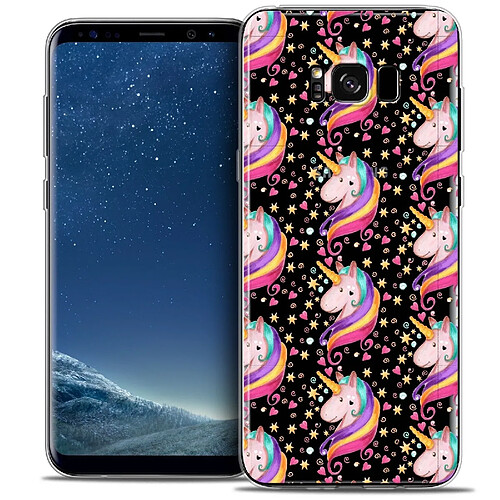 Caseink Coque Housse Etui Samsung Galaxy S8 (G950) [Crystal Gel HD Collection Fantasia Design Licorne Etoilée - Souple - Ultra Fin - Imprimé en France]