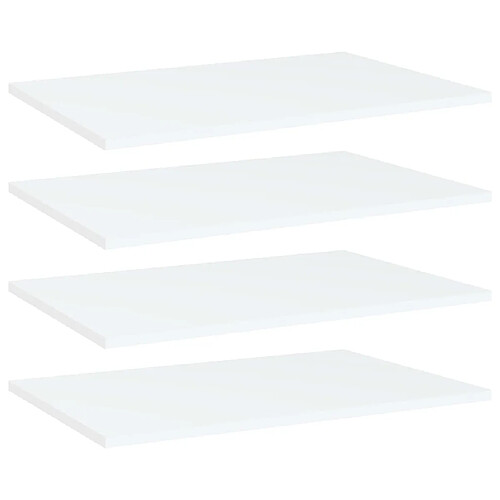 vidaXL Panneaux de bibliothèque 4 pcs blanc bois d’ingénierie