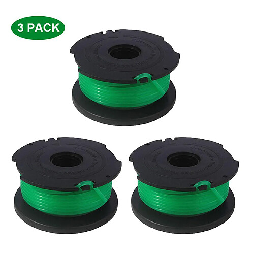 Bobines de rechange pour coupe-herbe compatibles avec Black Decker SF-080 GH3000 LST540 - noir