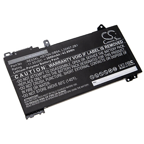 vhbw Batterie compatible avec HP ProBook 440 G6-6BT83PC, 440 G6-6CQ97LT, 440 G6-6CY74PA laptop (3800mAh, 11.55V, Li-polymère)