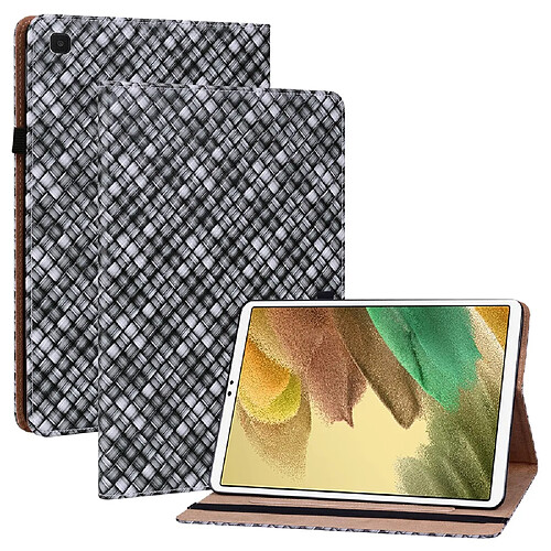 Etui en PU texture tissée multicolore avec support et porte-cartes noir pour votre Samsung Galaxy Tab A7 Lite 8.7-pouces SM-T220/SM-T225