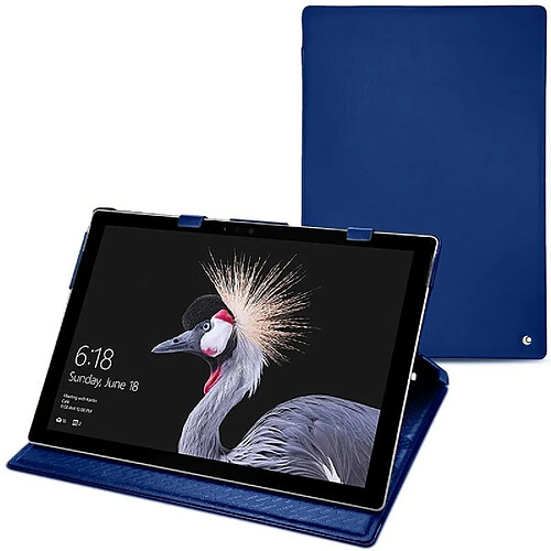 Housse cuir Microsoft Surface Pro (2017) - Rabat vertical - Bleu océan ( Nappa - Pantone #15458a) - NOREVE