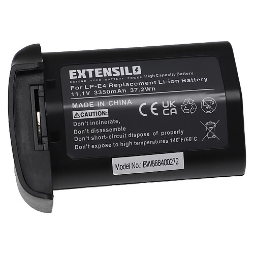 Vhbw EXTENSILO Batterie compatible avec Canon EOS 1DX Mark 2 appareil photo, reflex numérique (3350mAh, 11,1V, Li-ion)