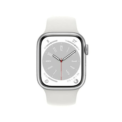 Montre connectée Apple Watch 8 Silver GPS+CELL 41MM White Sport Reg