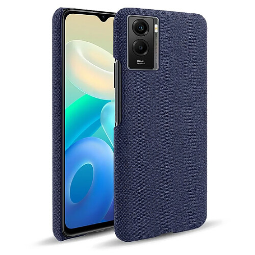 Coque en TPU + PU anti-griffes, bleu pour votre Vivo Y55s 5G