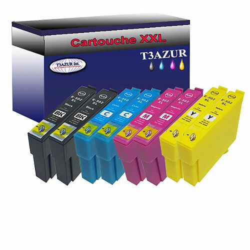 T3Azur 8x Epson T502XL -Compatible