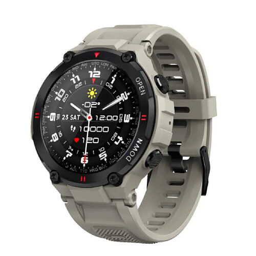 Smartwatch k22 cadran gris no bracelet en caoutchouc smartwatch