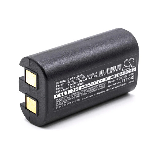 vhbw Li-Ion batterie 650mAh (7.4V) pour imprimante photocopieur scanner imprimante à étiquette comme Dymo 14430