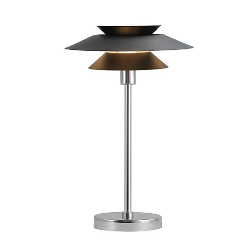 NETTLIFE Lampe de table noire Lampe de chevet moderne E14 1 flamme Salon Lampe de table métal design avec câble Lampe de chevet