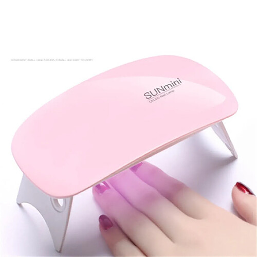 Universal Sèche-ongles blanc 6W Lampe UV LED Câble USB Portable Home Ongles Sèche-ongles UV Gel Vernis 6 Lampe LED Nail Art Tools |(Rose)