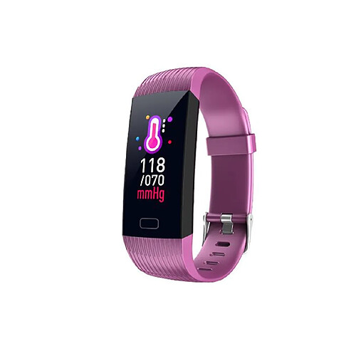 YP Select 1.14 pouces Écran couleur Pression artérielle Moniteur de fréquence cardiaque Sport Bluetooth Smart Wristband Watch-Violet