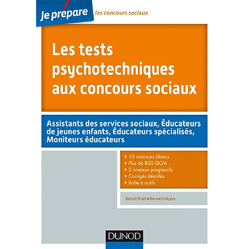 Les tests psychotechniques aux concours sociaux · Occasion