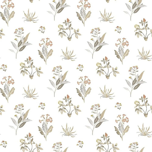 Noordwand Papier peint Blooming Garden 6 Flowers and Plants Blanc gris