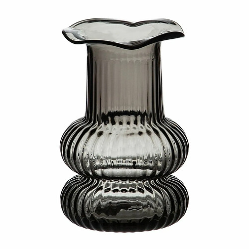 BigBuy Home Vase Gris verre 11,8 x 11,8 x 19 cm