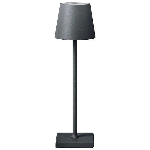 Beliani Lampe de table sans fil BACEIRO LED Métal Gris foncé