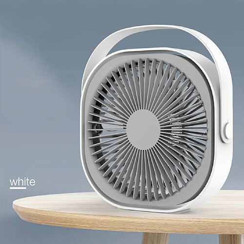 Ventilateur Ultra Silencieux Ventilateur De Bureau Bureau Rechargeable Ventilateur Portable Blanc