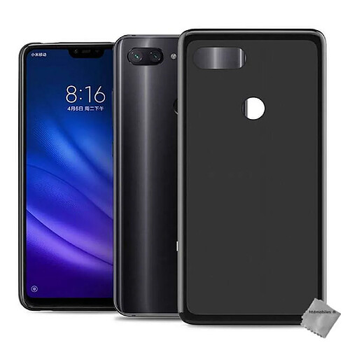 Htdmobiles Coque silicone gel fine pour Xiaomi Mi 8 Lite + film ecran - NOIR