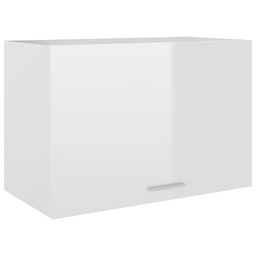 vidaXL Armoire suspendue Blanc brillant 60x31x40 cm Bois d'ingénierie