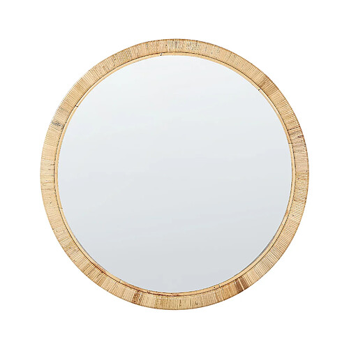 Beliani Miroir ANLEZY Rotin Naturel - 80 cm