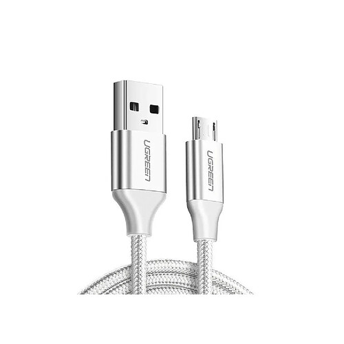 UGreen Câble micro USB QC 3.0 2,4 A 1,5 m Blanc