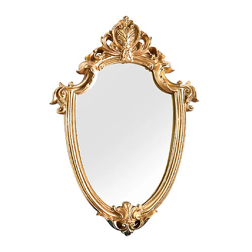 Antique Miroir de Maquillage Décoratif, Vintage Bouclier Forme Cosmétique Miroir avec Cadre, wall Hanging européenne Dressing Miroir Décor pour Salle