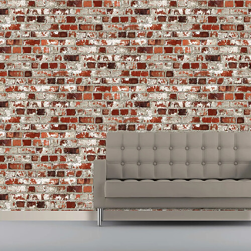 DUTCH WALLCOVERINGS Papier peint Brique Rouge