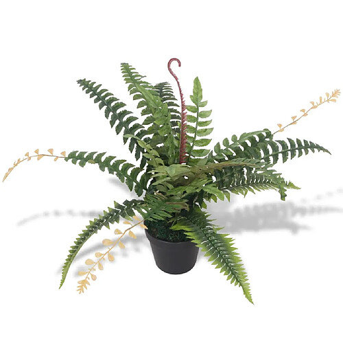 vidaXL Plante artificielle avec pot Fougère 50 cm Vert