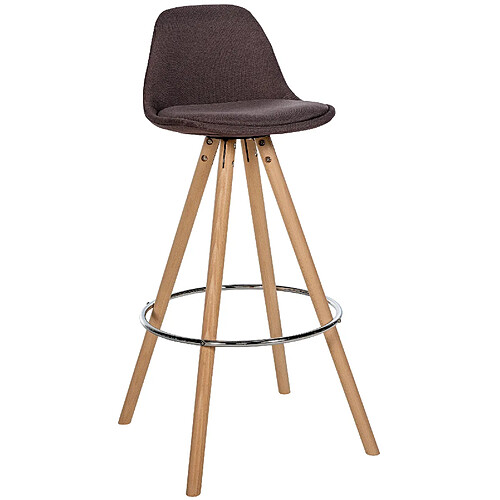 Non Tabouret de bar Corbin tissu rond naturel