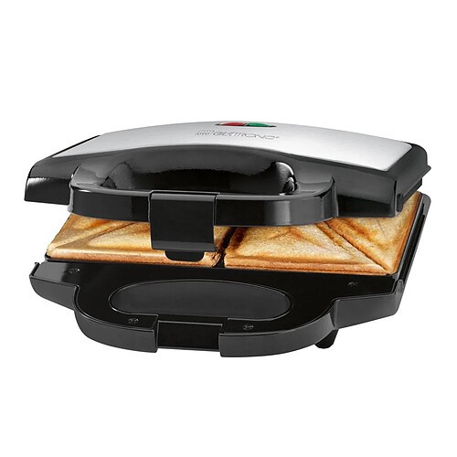 Grille-pain Appareil à Sandwich Croque-Monsieur, 750, Noir/Gris, Clatronic, ST 3628