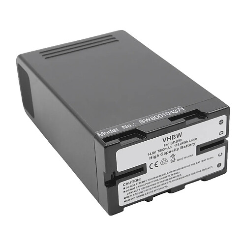 Batterie vhbw 7800mA avec puce info pour camescope Sony PMW-EX1 PMW-EX3 PMW-F3 PMW-100 PMW-150 PMW-160 PMW-200 comme BP-U30, BP-U60, BP-U90, BP-U95.