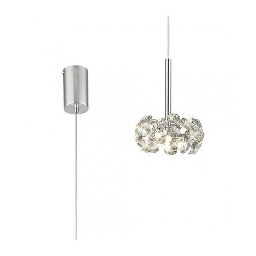 Luminaire Center Suspension design 1 ampoule Chrome poli